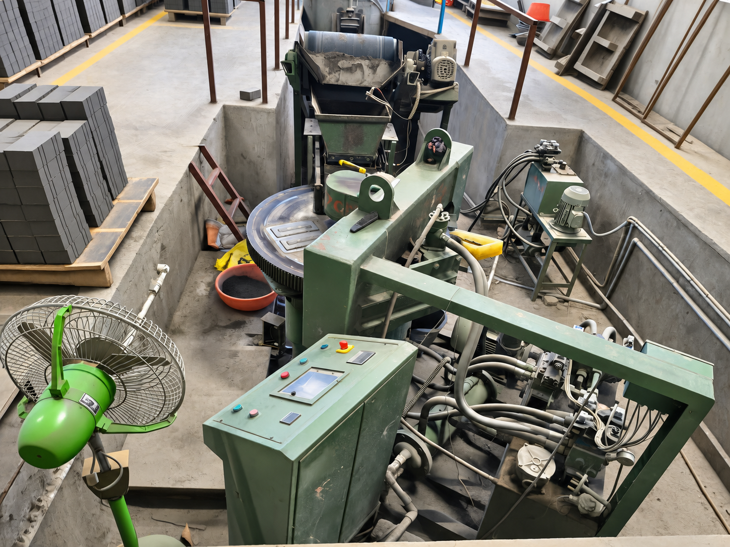 Placeholder illustration representing the block making machine